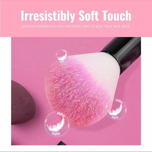 32 Piece Pink Makeup Brushes for Face Lips Eyebrows Foundation Soft Makeup Tools - Picture 5 of 8